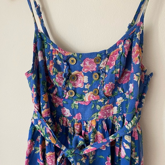 New Look Blue Floral Mini Dress - Picture 7 of 8